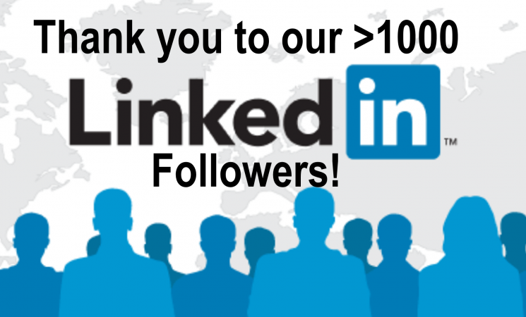 Linkedin milestone achieved >1000 Followers